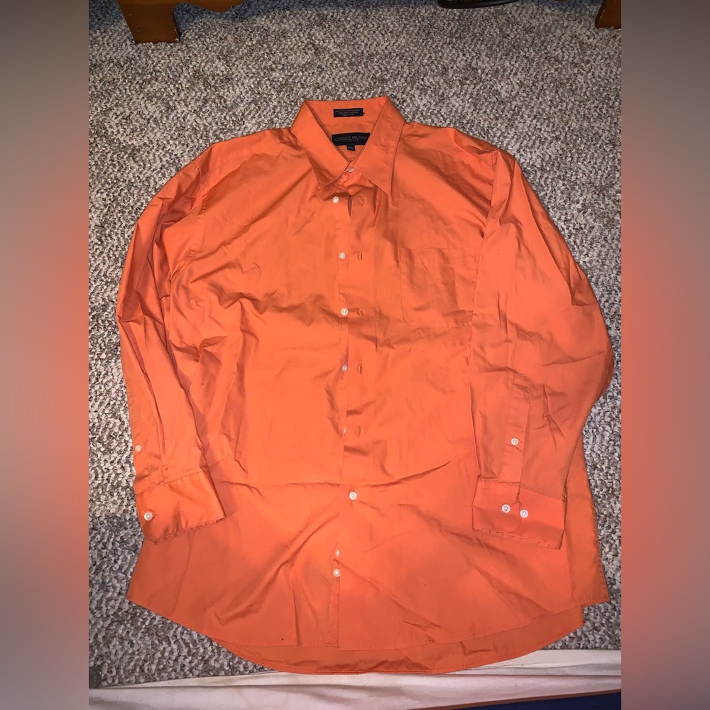 Georgia Brutini orange dress shirt